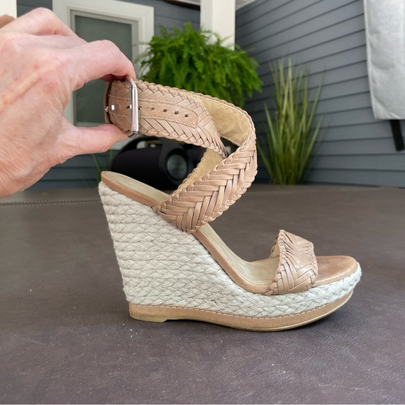 Stewart Weitzman Elixer leather platform sandals size 8 - Picture 3 of 7